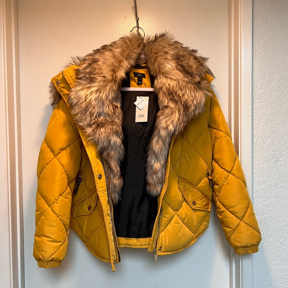 River Island Faux Fur Trim Jacket